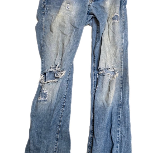 Vintage Lucky Brand Light Blue Ripped-Up Jeans - Rare Find! - Picture 2 of 3